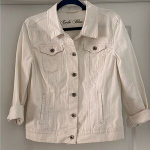 White denim cotton jacket